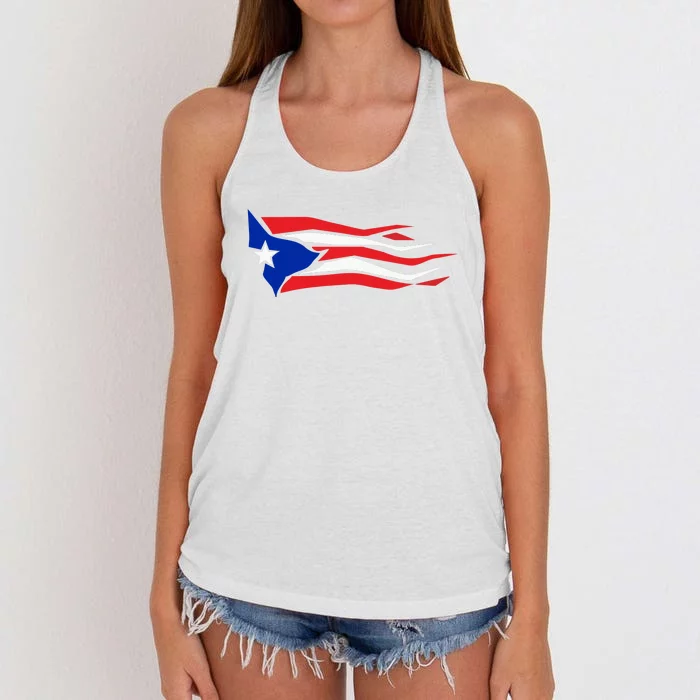 Puerto Rico Women's Knotted Racerback Tank