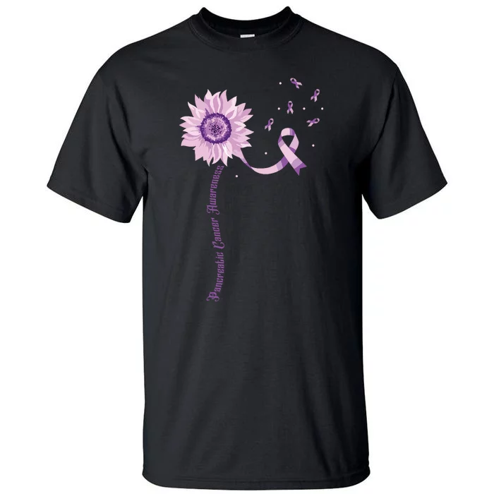 Purple Ribbon Pancreatic Cancer Awareness Tall T-Shirt