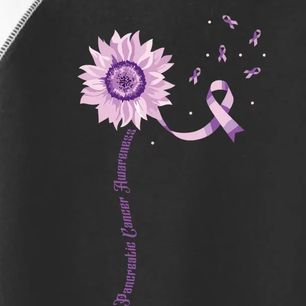 Purple Ribbon Pancreatic Cancer Awareness Toddler Fine Jersey T-Shirt