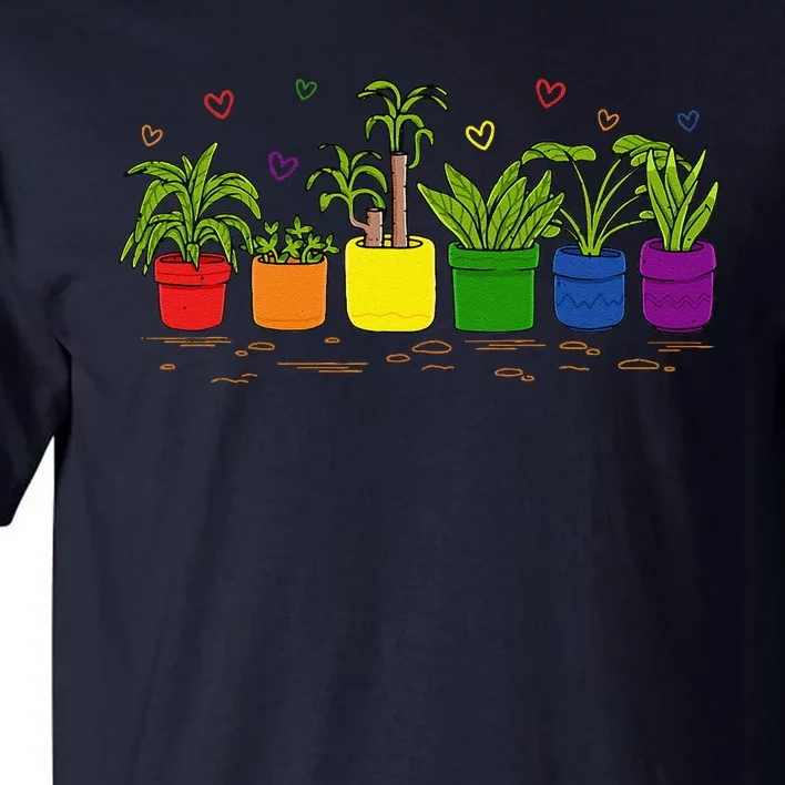 Pride Rainbow Plant Life Lgbtq Ally Design Tall T-Shirt