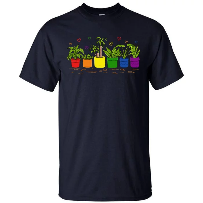 Pride Rainbow Plant Life Lgbtq Ally Design Tall T-Shirt