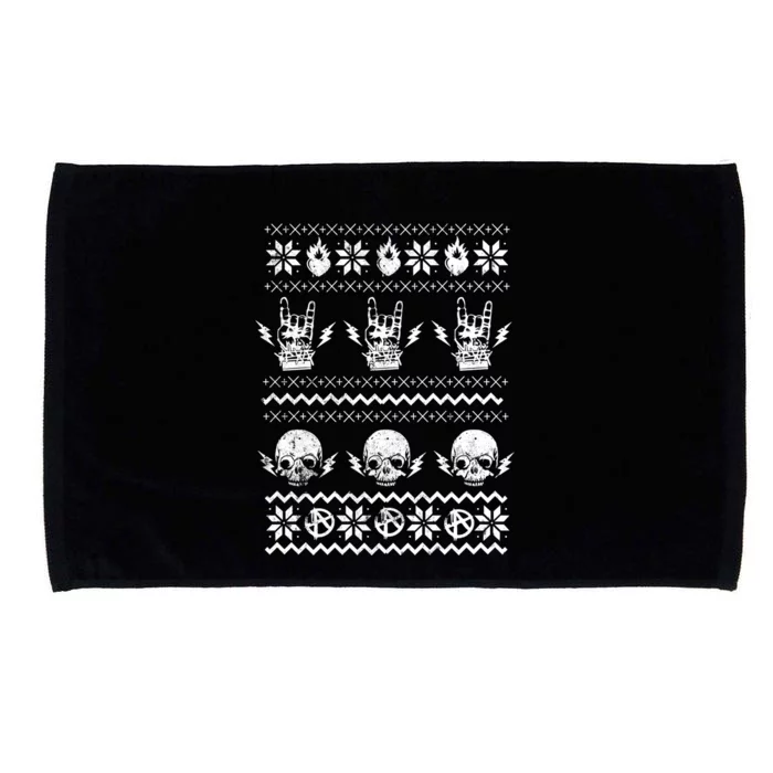 Punk Rock Party Design Ugly Holiday Christmas Print Gift Microfiber Hand Towel