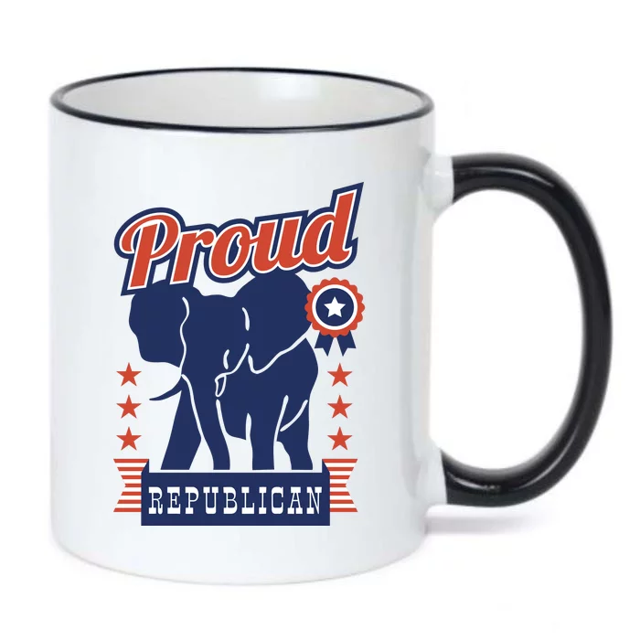 Proud Republican Political Black Color Changing Mug