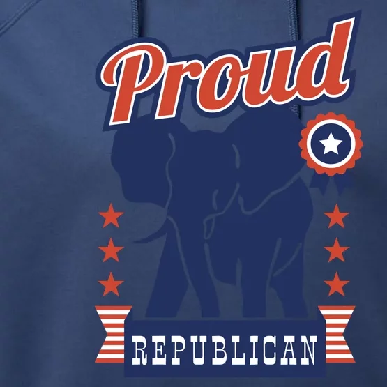 Proud Republican Political Performance Fleece Hoodie