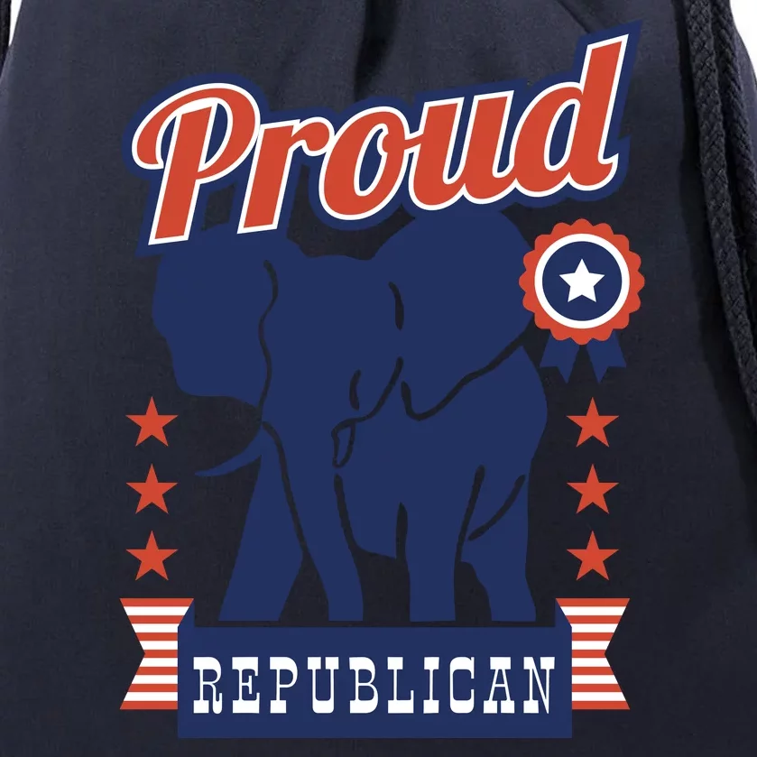 Proud Republican Political Drawstring Bag