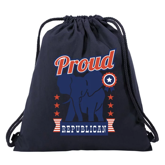 Proud Republican Political Drawstring Bag