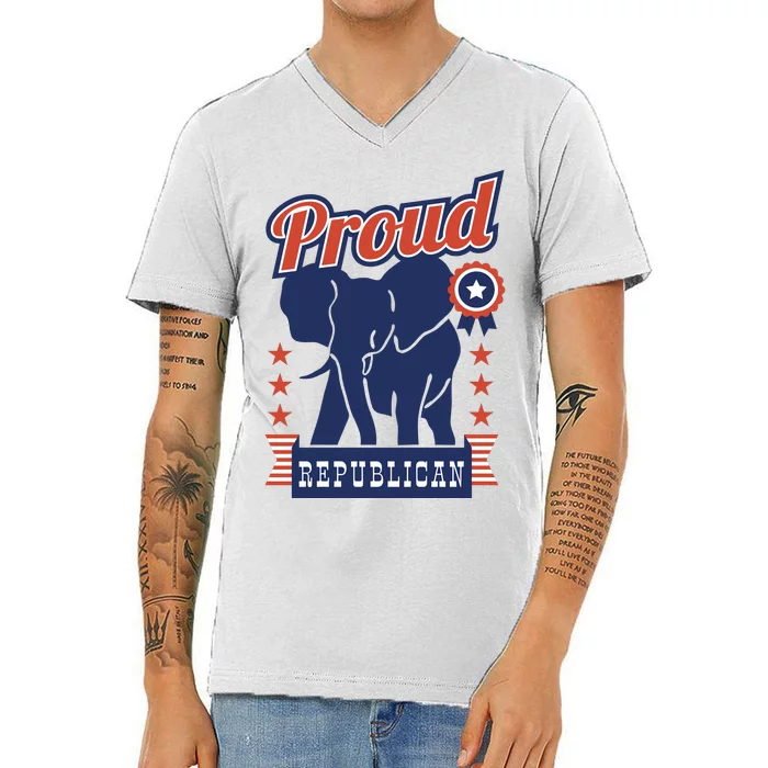 Proud Republican Political V-Neck T-Shirt