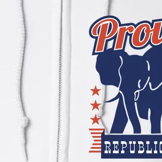 Proud Republican Political Full Zip Hoodie