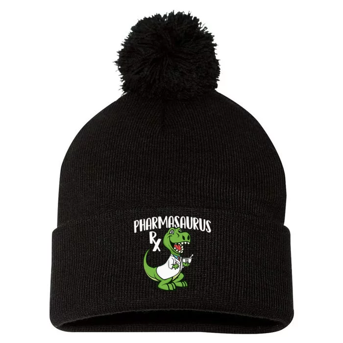 Pharmasaurus Rx Pharmacist Pharmacy Technician Apothecary Pom Pom 12in Knit Beanie