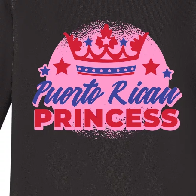 Puerto Rican Princess Baby Long Sleeve Bodysuit