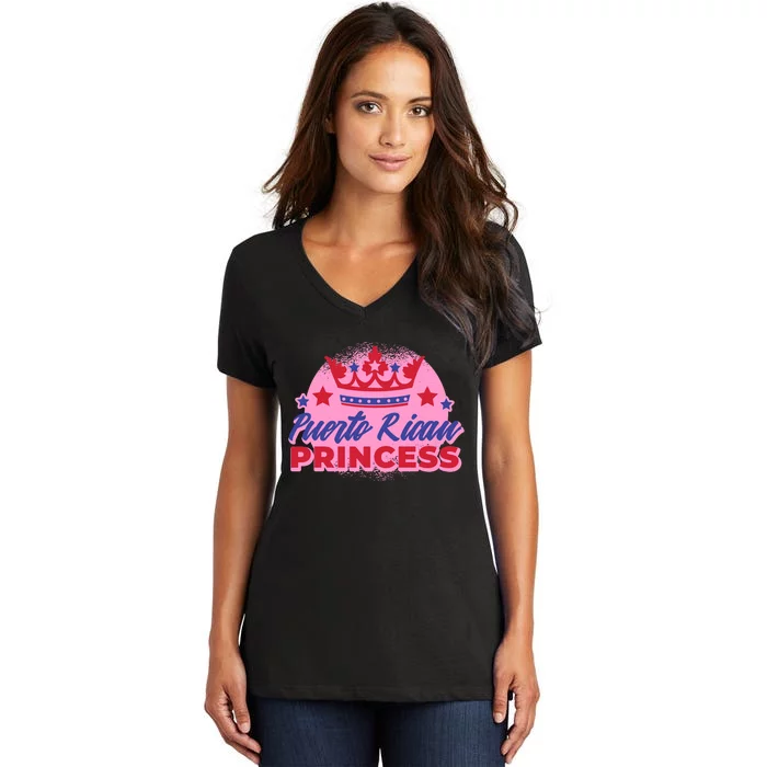 Puerto Rican Princess Women's V-Neck T-Shirt