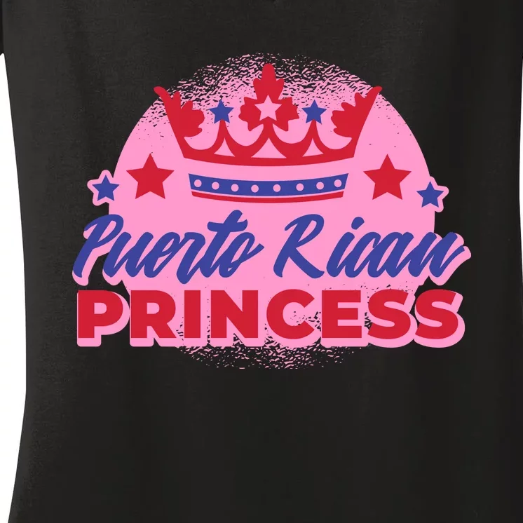 Puerto Rican Princess Women's V-Neck T-Shirt