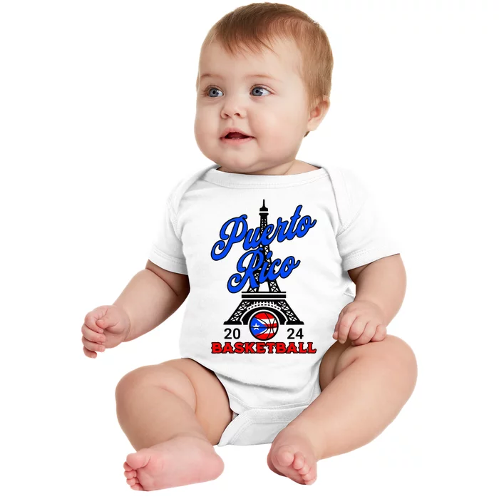 Puerto Rican Pride Basketball Sport Puerto Rico Flag Boricua Baby Bodysuit