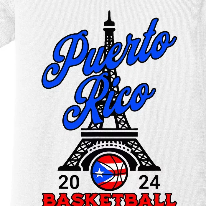 Puerto Rican Pride Basketball Sport Puerto Rico Flag Boricua Baby Bodysuit