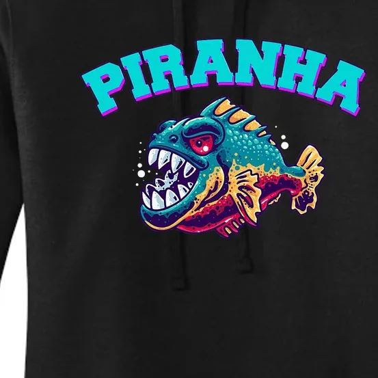 Piranha Retro Women's Pullover Hoodie