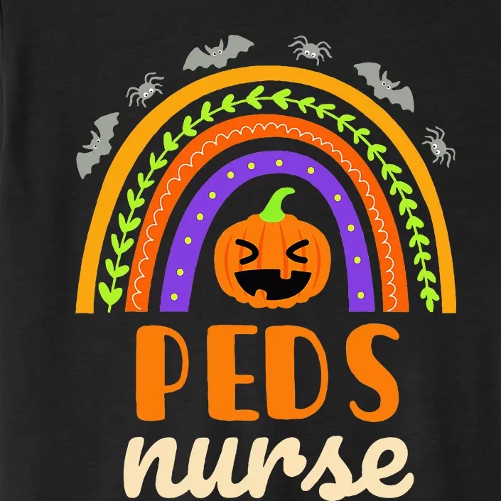 Pumpkin Rainbow Pediatric Nurse Costume for Halloween ChromaSoft Performance T-Shirt