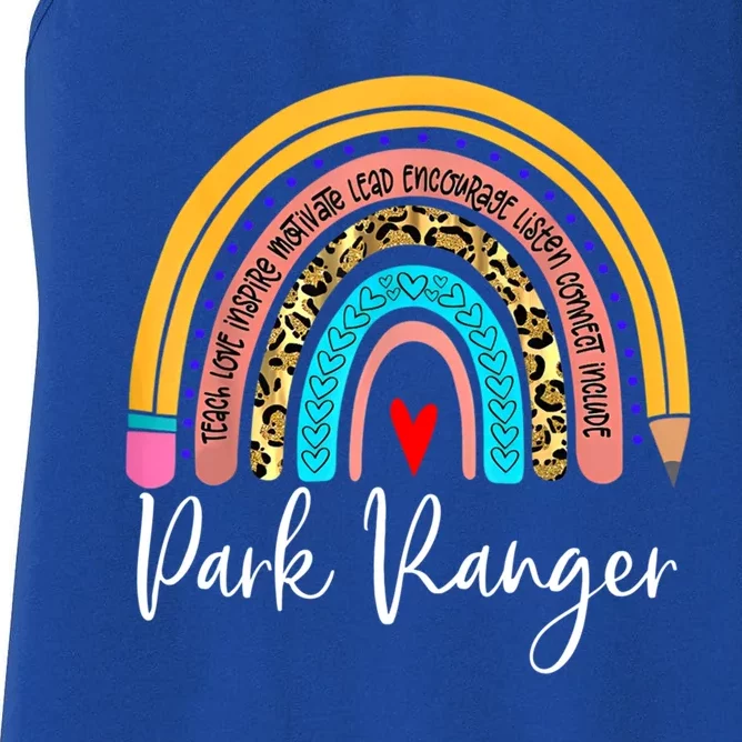 Park Ranger Rainbow Leopard Travel And Tourism Work Cute Gift Women's Racerback Tank