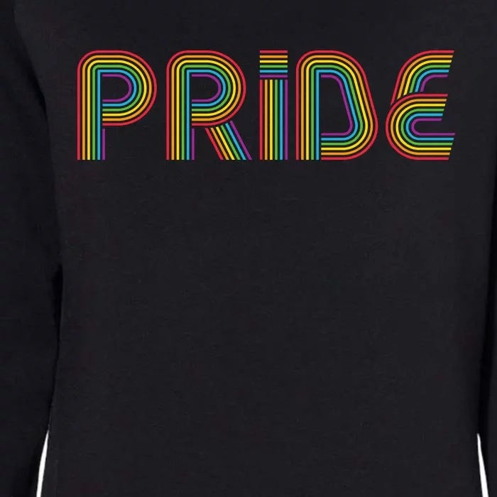 Pride Rainbow Retro Celebration Womens California Wash Sweatshirt