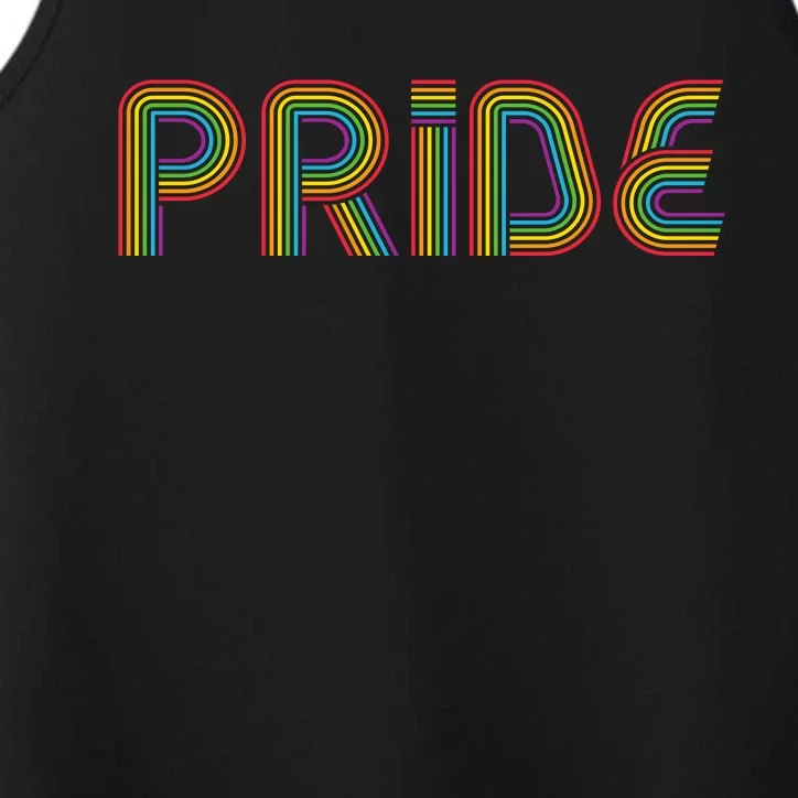 Pride Rainbow Retro Celebration Performance Tank