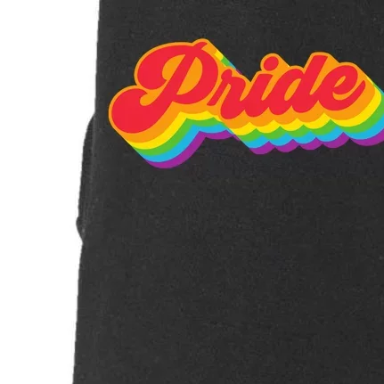 Pride Rainbow Retro LGBTQ Doggie 3-End Fleece Hoodie