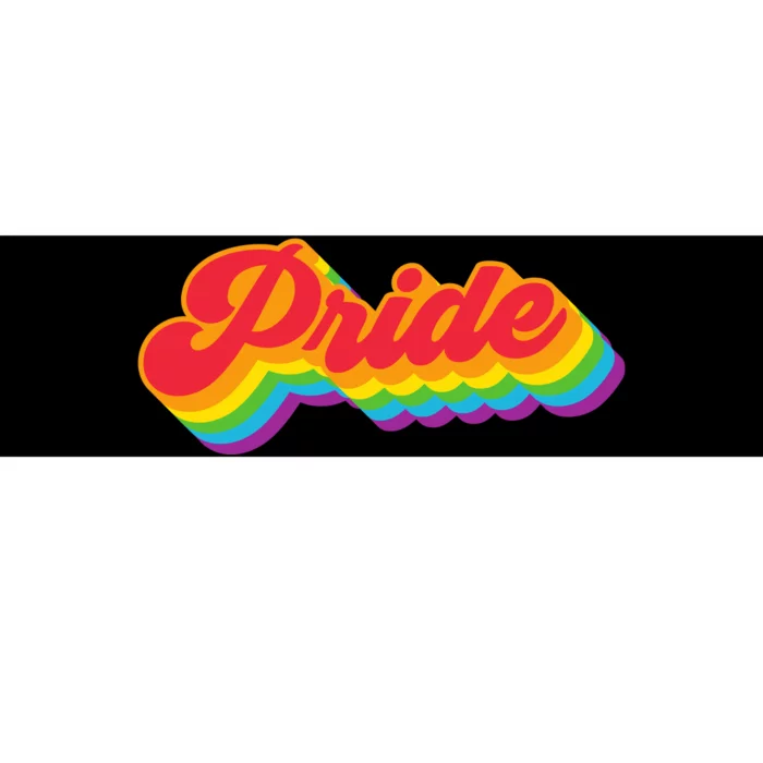 Pride Rainbow Retro LGBTQ Bumper Sticker