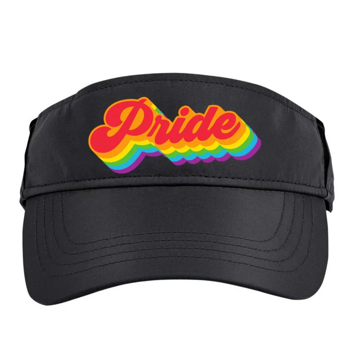 Pride Rainbow Retro LGBTQ Adult Drive Performance Visor