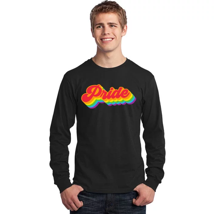 Pride Rainbow Retro LGBTQ Tall Long Sleeve T-Shirt