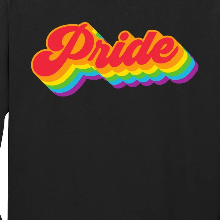 Pride Rainbow Retro LGBTQ Tall Long Sleeve T-Shirt