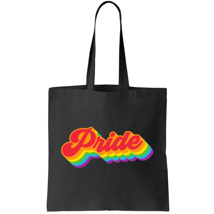 Pride Rainbow Retro LGBTQ Tote Bag