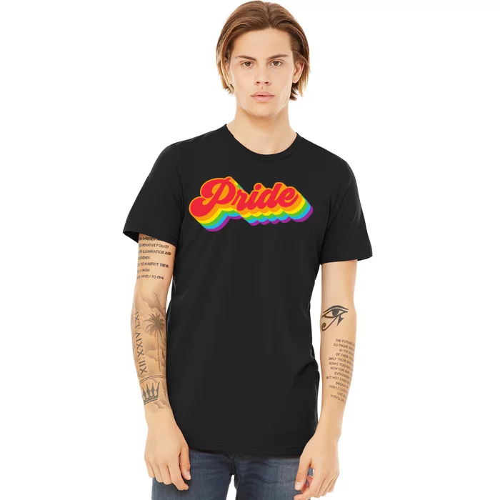 Pride Rainbow Retro LGBTQ Premium T-Shirt