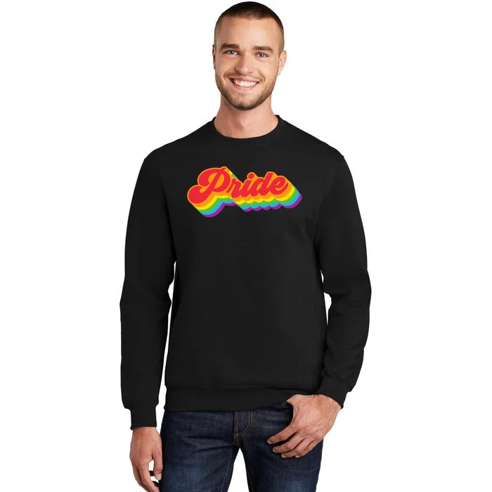 Pride Rainbow Retro LGBTQ Tall Sweatshirt