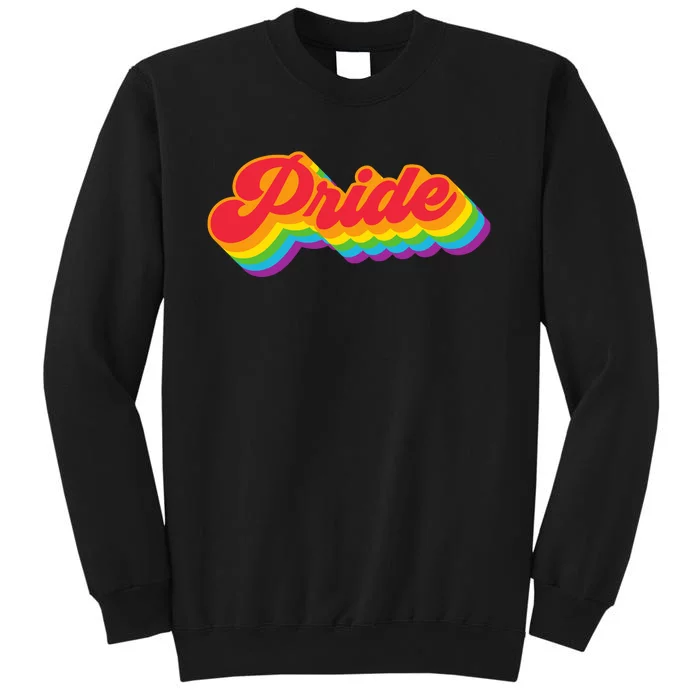 Pride Rainbow Retro LGBTQ Tall Sweatshirt