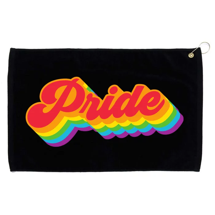 Pride Rainbow Retro LGBTQ Grommeted Golf Towel