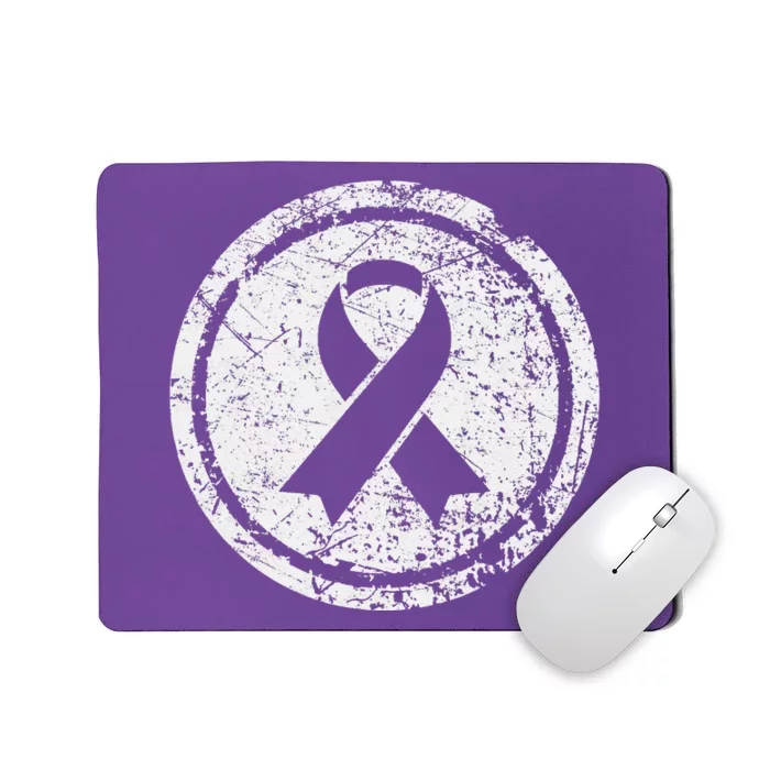 Purple Ribbon Support Survivors Domestic Violence Awareness Mousepad