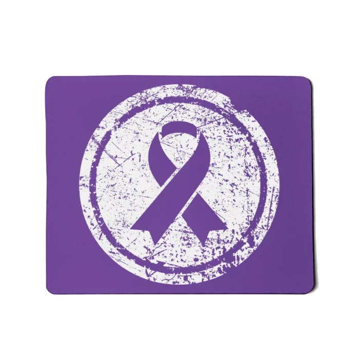 Purple Ribbon Support Survivors Domestic Violence Awareness Mousepad