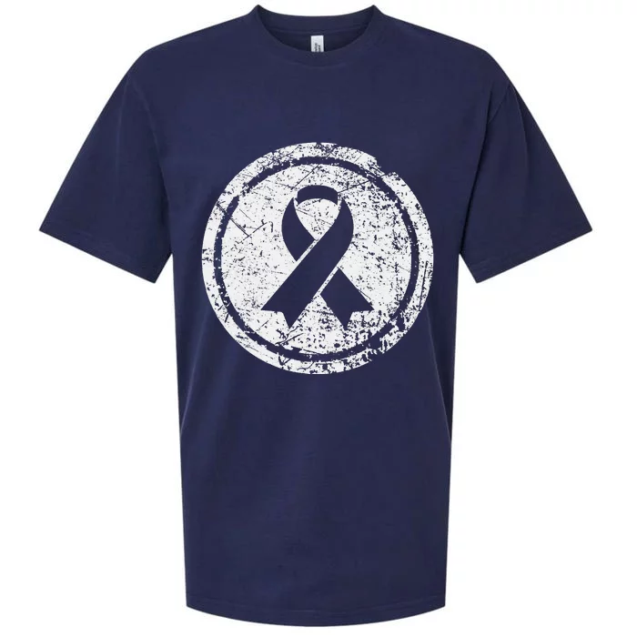 Purple Ribbon Support Survivors Domestic Violence Awareness Sueded Cloud Jersey T-Shirt