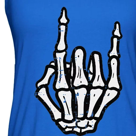 Punk Rock Skeleton Cool Rocker Halloween Ladies Essential Flowy Tank