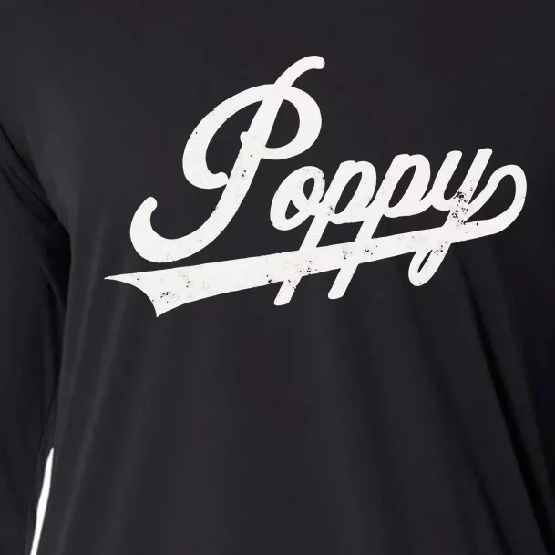 Poppy Retro Style Father’s day gift for Papa Grandpa Cooling Performance Long Sleeve Crew