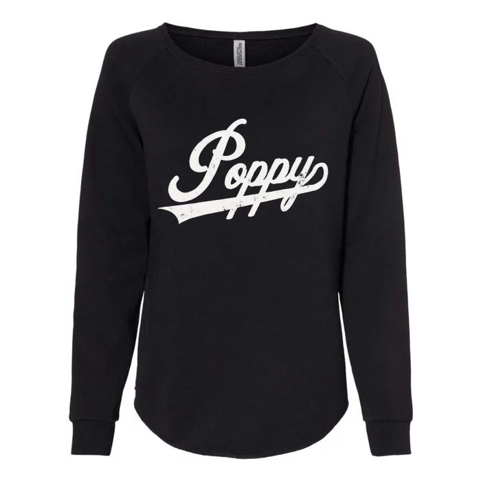 Poppy Retro Style Father’s day gift for Papa Grandpa Womens California Wash Sweatshirt