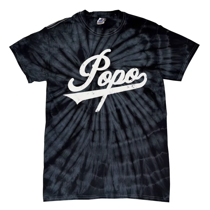 Popo Retro Style Father’s day gift for Papa Grandpa Tie-Dye T-Shirt