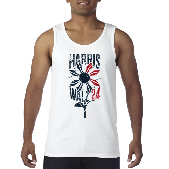 Patriotic Retro Sunflower Tank Top