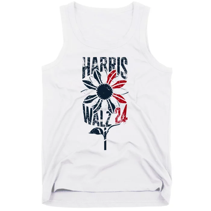 Patriotic Retro Sunflower Tank Top