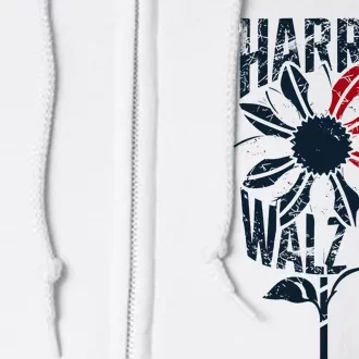 Patriotic Retro Sunflower Full Zip Hoodie