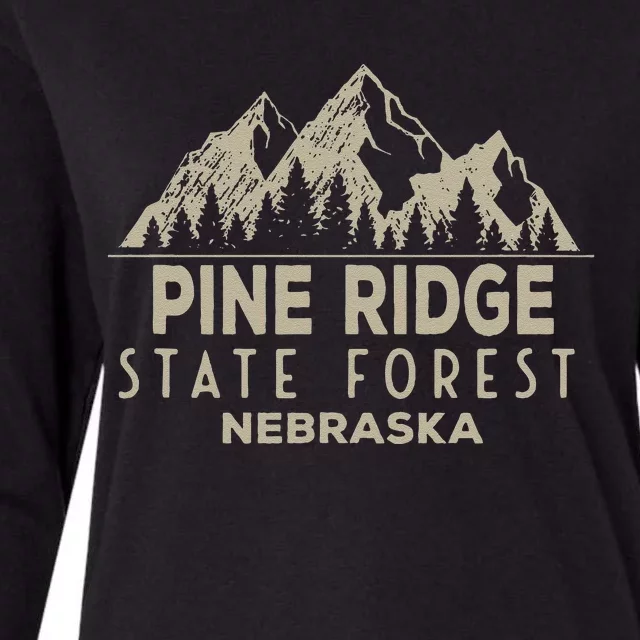 Pine Ridge State Forest Womens Cotton Relaxed Long Sleeve T-Shirt