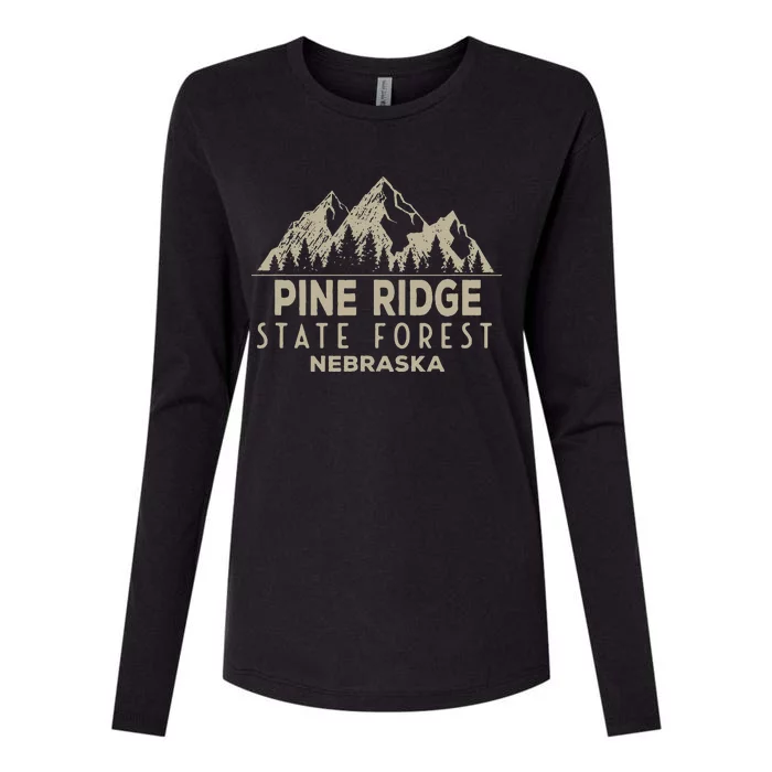 Pine Ridge State Forest Womens Cotton Relaxed Long Sleeve T-Shirt