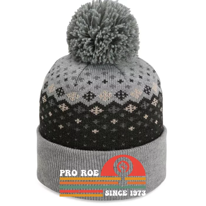 Pro Roe Since 1973 Vintage Retro T The Baniff Cuffed Pom Beanie