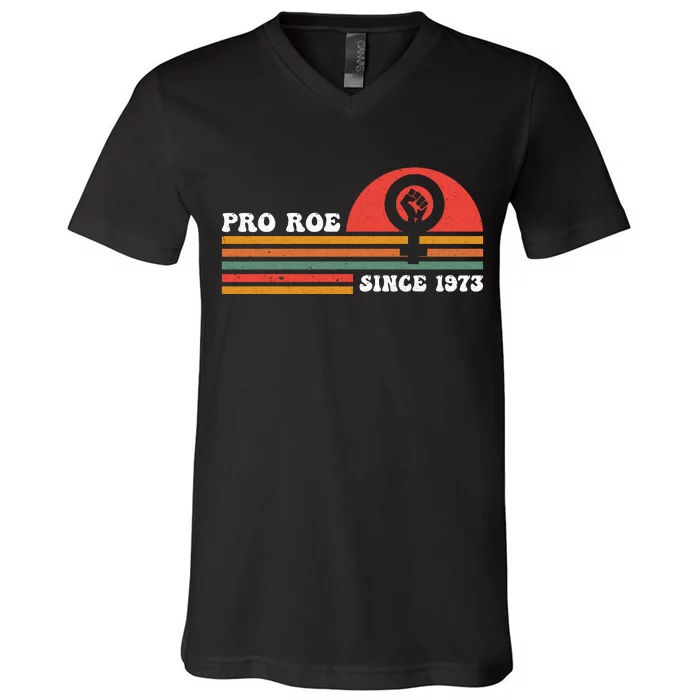 Pro Roe Since 1973 Vintage Retro T V-Neck T-Shirt