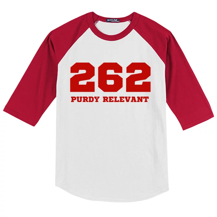 Purdy Relevant San Francisco Football Playoffs Kids Colorblock Raglan Jersey