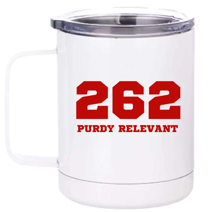 Purdy Relevant San Francisco Football Playoffs Front & Back 12oz Stainless Steel Tumbler Cup