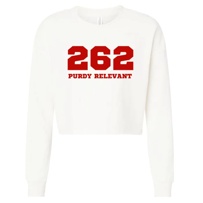 Purdy Relevant San Francisco Football Playoffs Cropped Pullover Crew